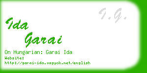 ida garai business card